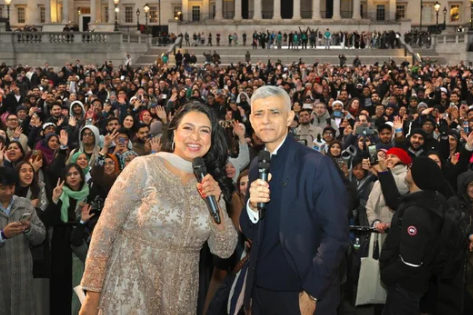 Mayor Sadiq Khan celebrates a giant iftar in the heart of London